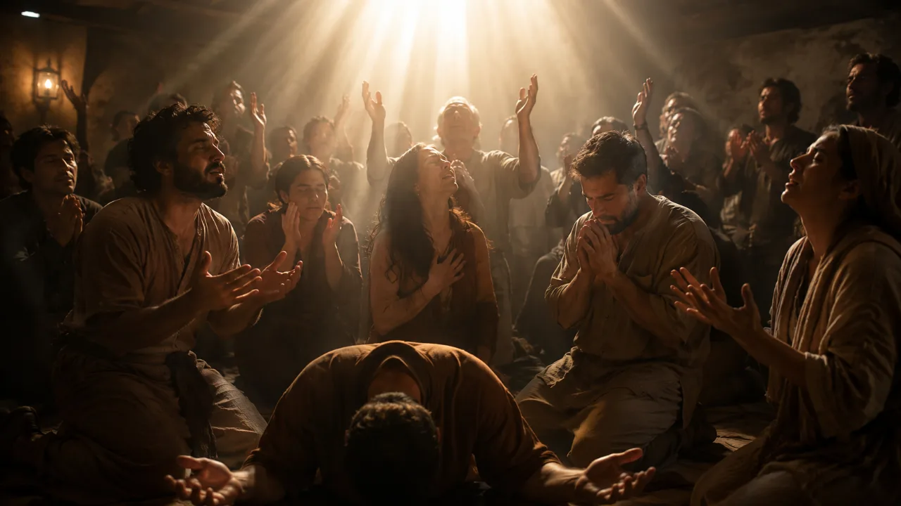 Quando a Igreja Orava — oração com o céu se abrindo