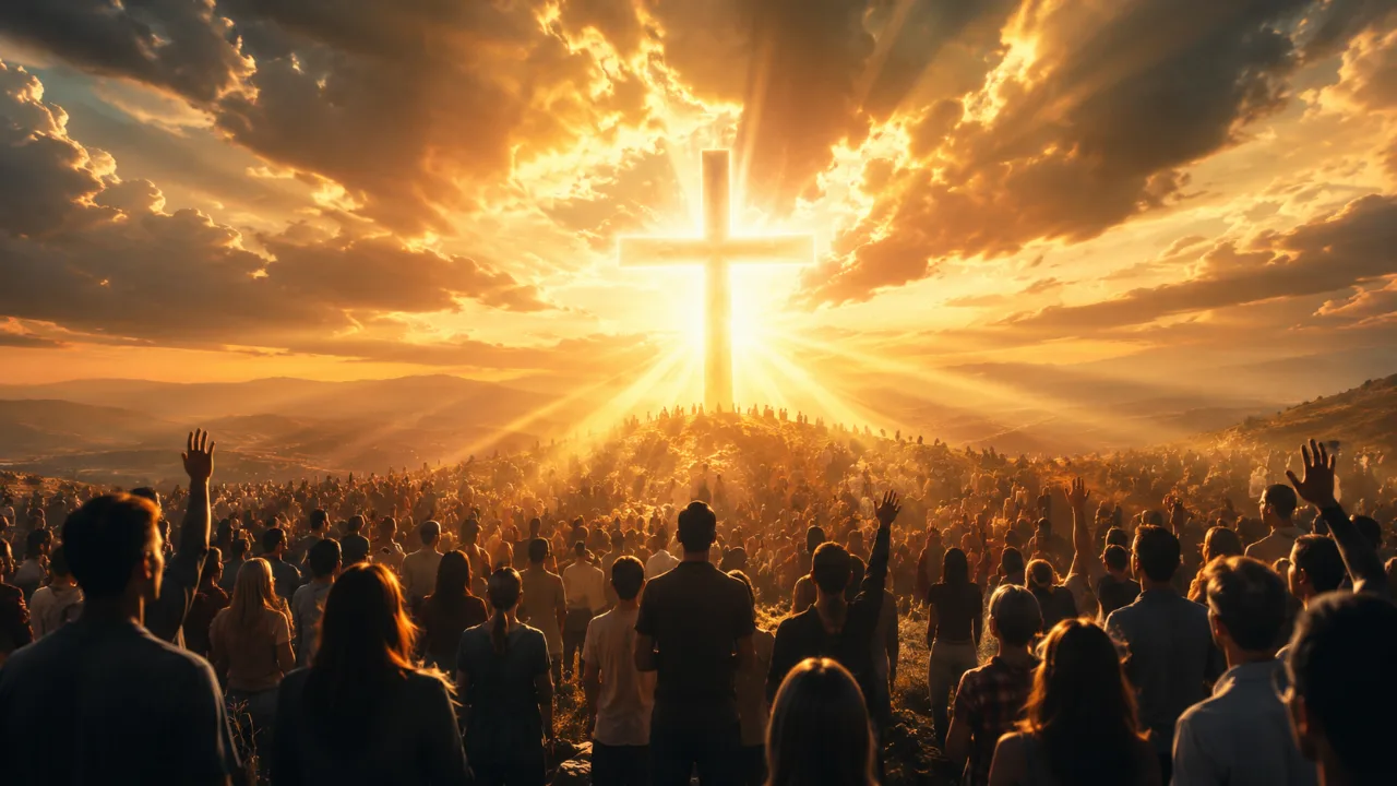 A Cruz e a Igreja — a cruz diante da multidão